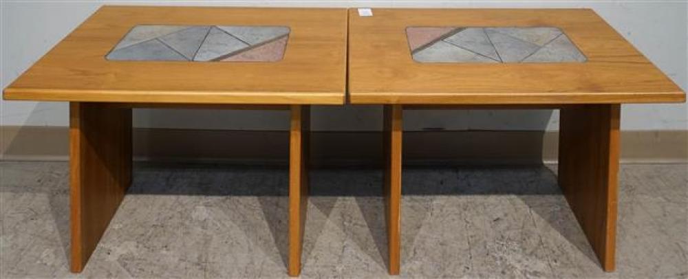 PAIR OF DANISH TEAK, STONE AND