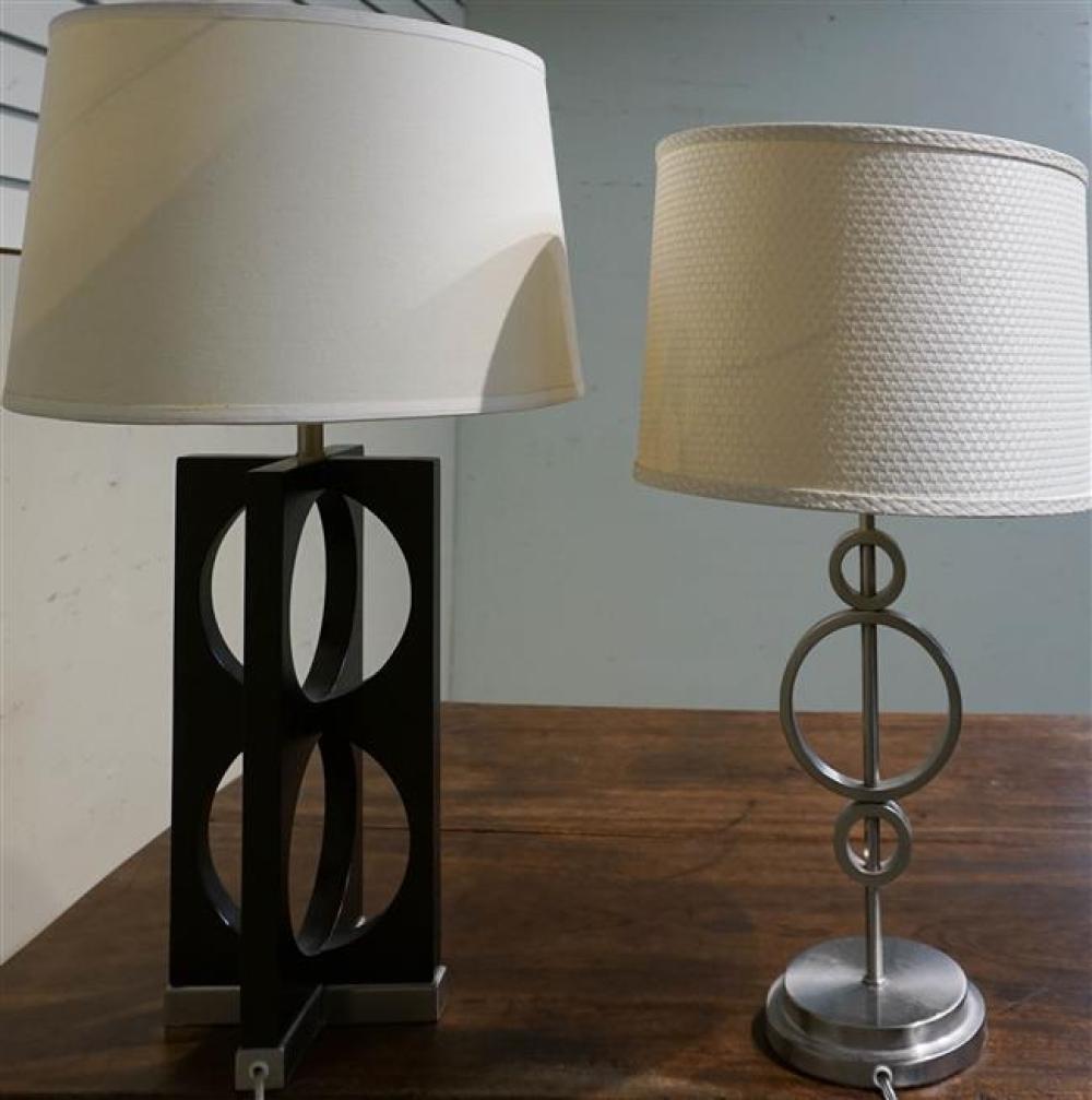 TWO CONTEMPORARY TABLE LAMPSTwo