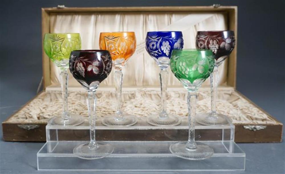SET OF SIX VARIED COLOR-TO-CLEAR