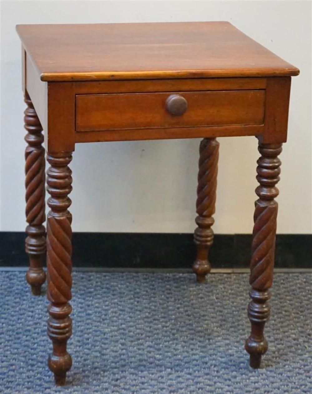 AMERICAN CHERRY WORK TABLE, 19TH