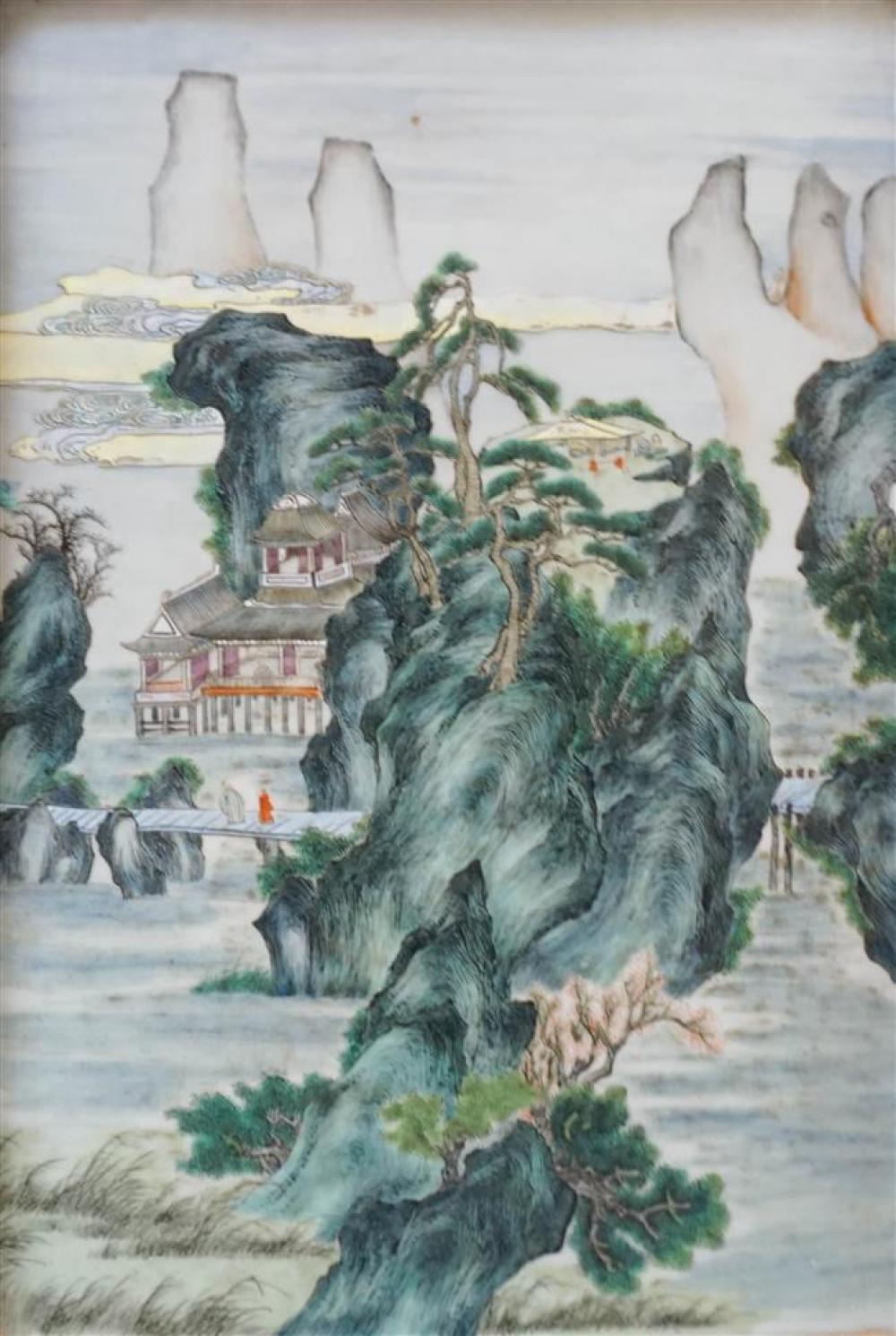 CHINESE PORCELAIN PLAQUE OF MOUNTAIN
