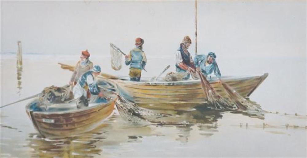 20TH CENTURY SCHOOL, FISHERMEN PULLING