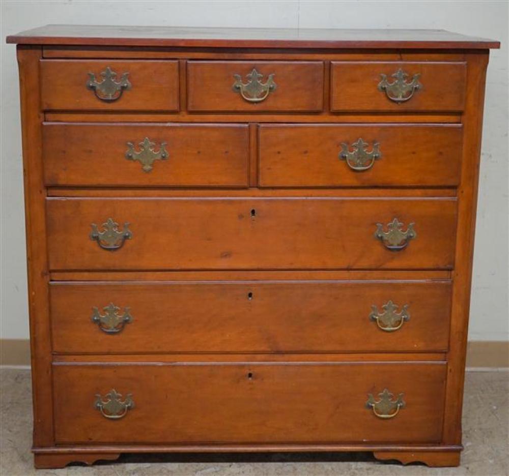 CHIPPENDALE CHERRY CHEST-ON-CHEST