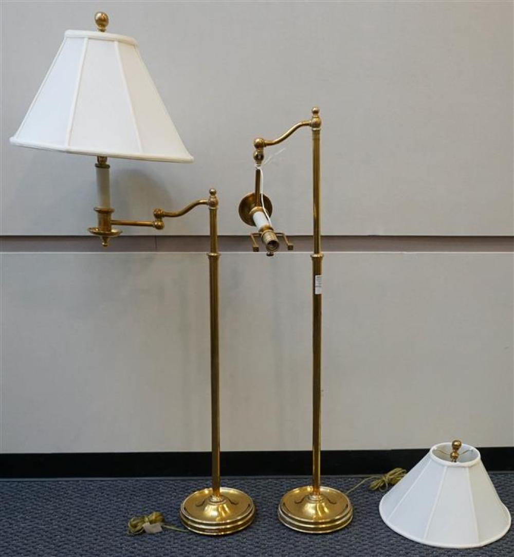 PAIR SOLID BRASS ADJUSTABLE FLOOR