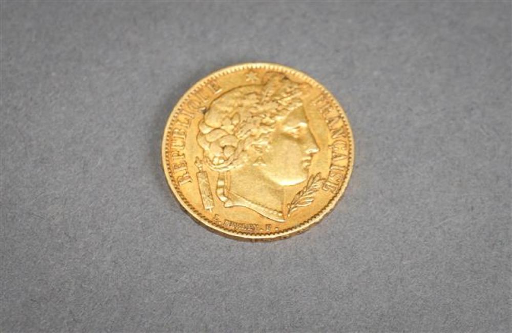 FRENCH 1851A 20 FRANCS GOLD COINFrench 323e4f