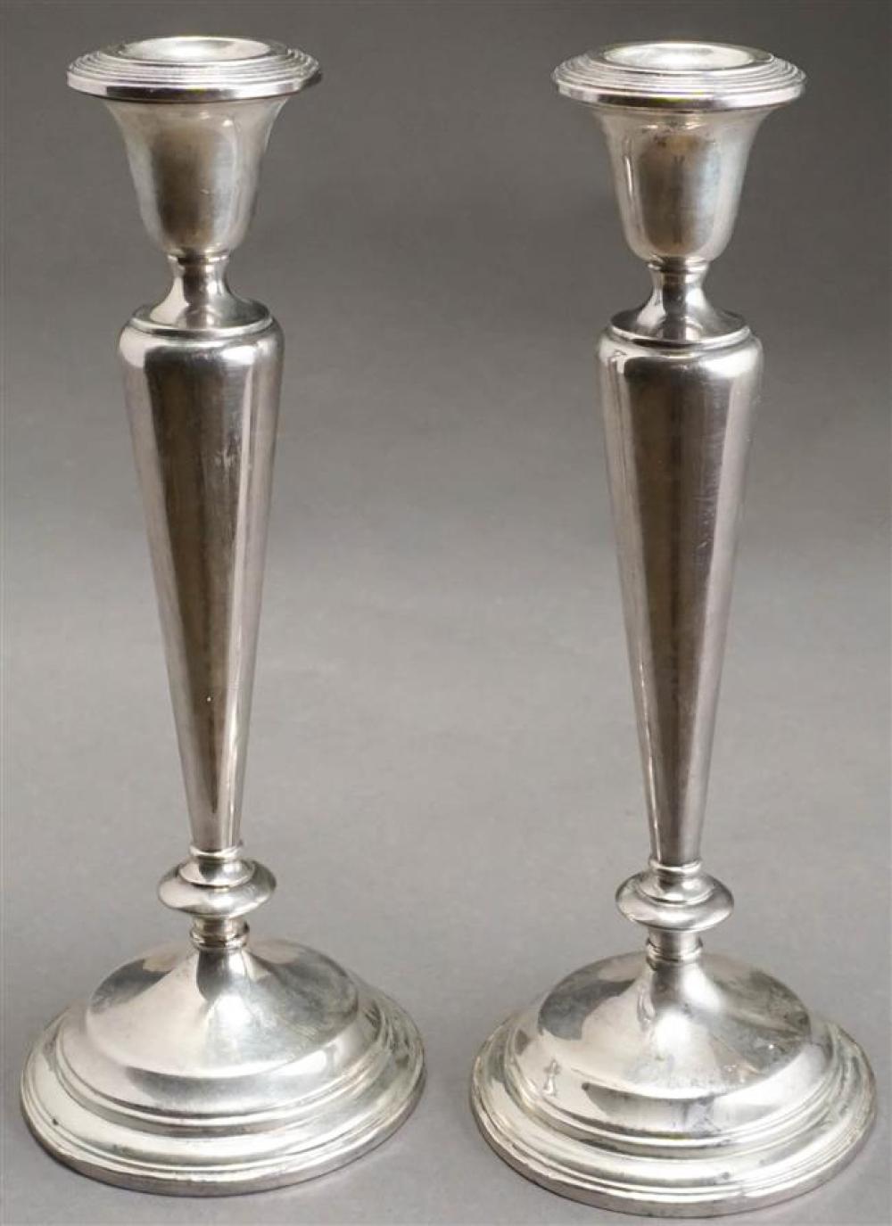 PAIR OF AMERICAN WEIGHTED STERLING TALL