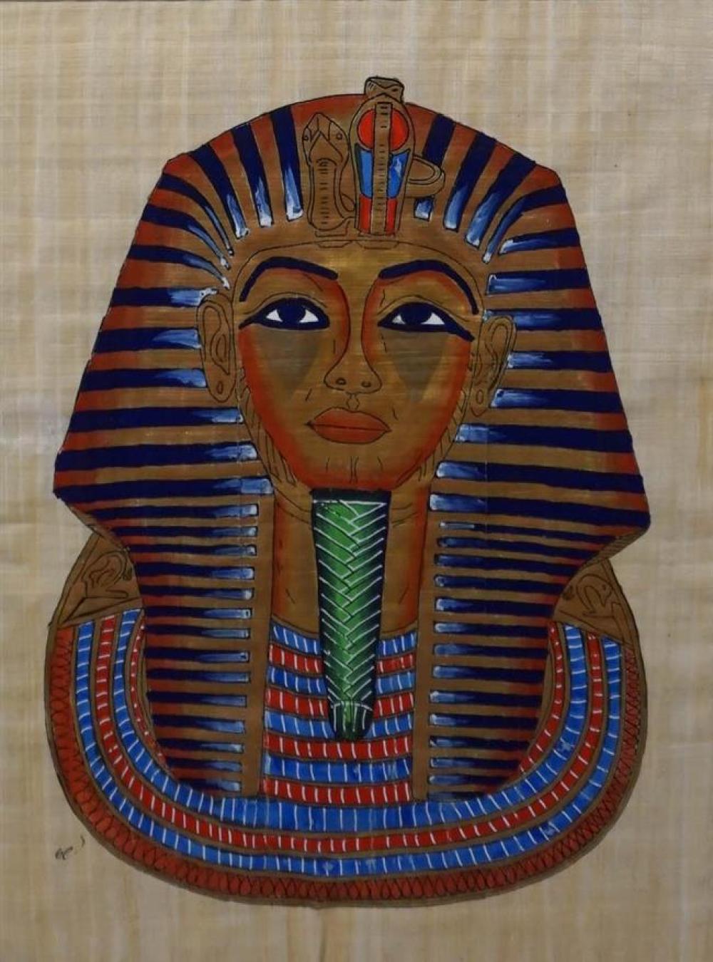 EGYPTIAN PAINTING ON PAPYRUS FRAME  323eb1