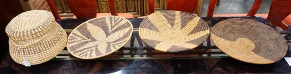 FOUR WOVEN BASKETSFour Woven Baskets 323f07