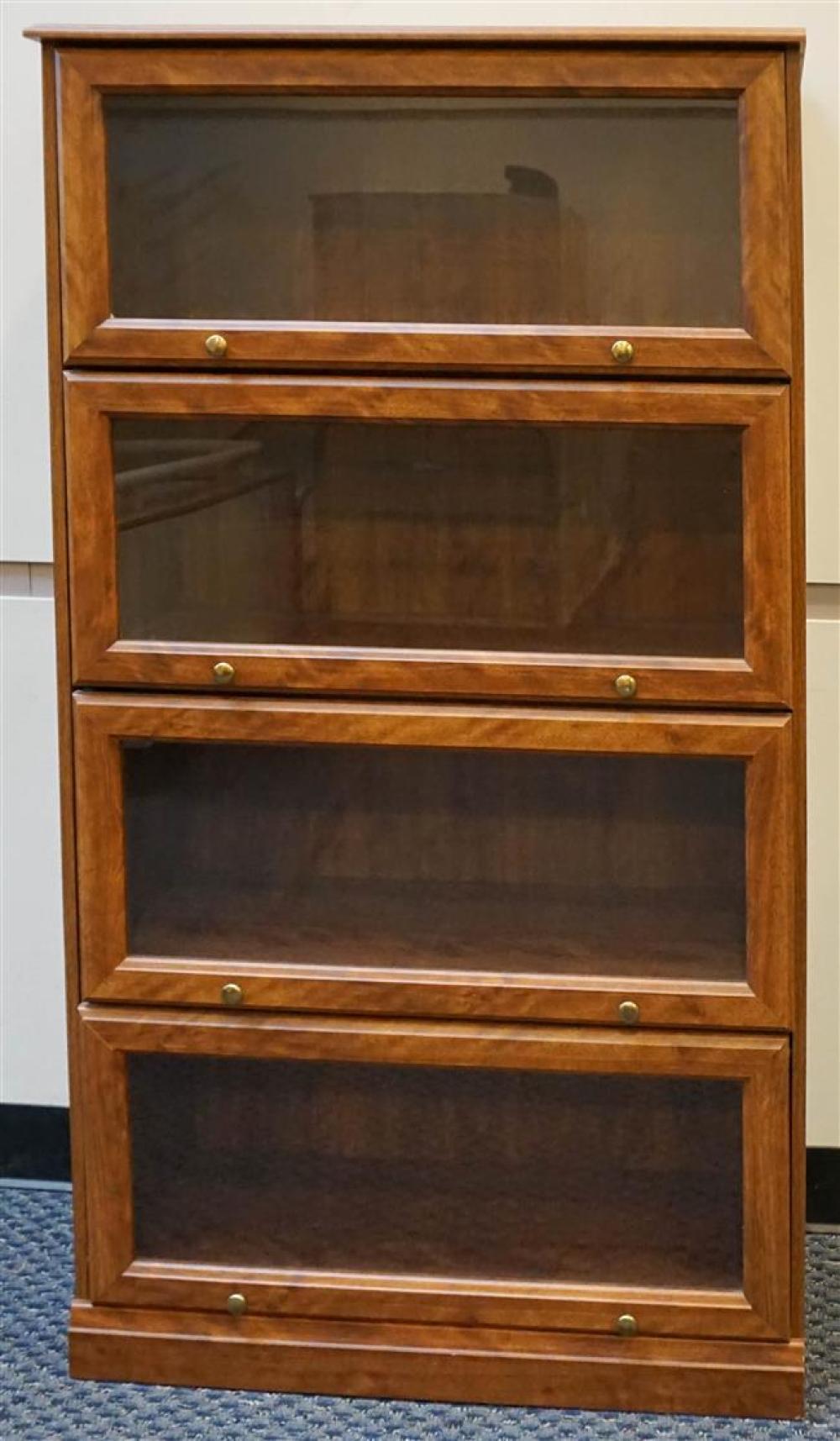CHERRY FINISH BARRISTER STYLE BOOKCASE,