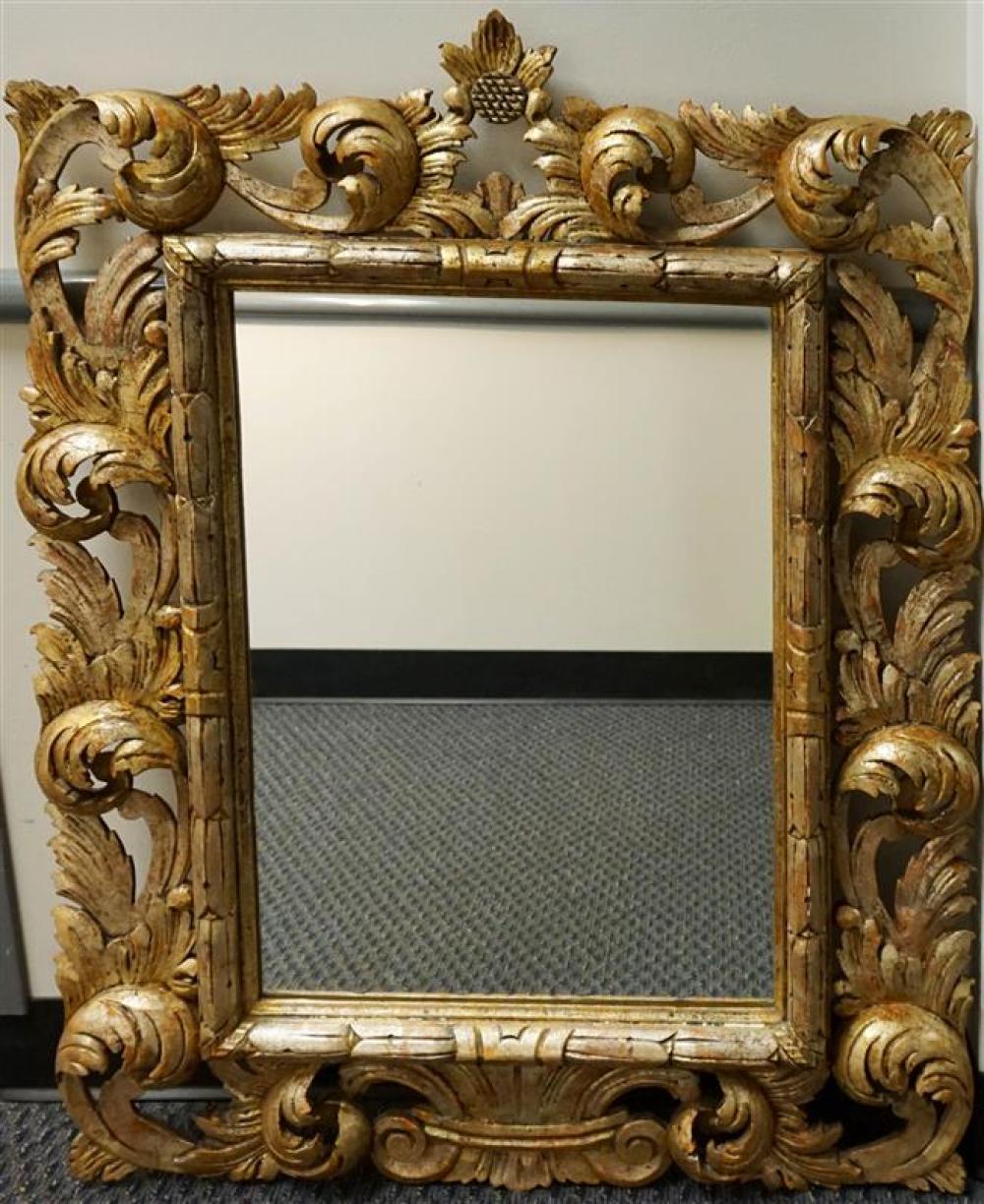 ROCOCO STYLE SILVERED WOOD MIRROR  323f61