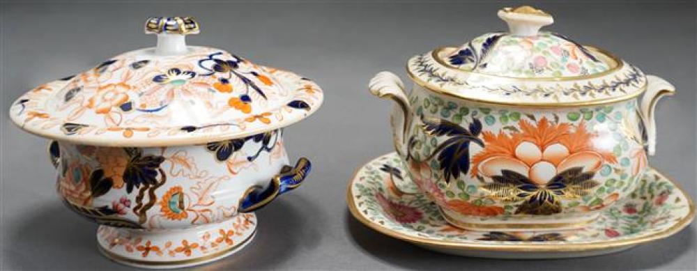 TWO ENGLISH 'IRONSTONE' DECORATED