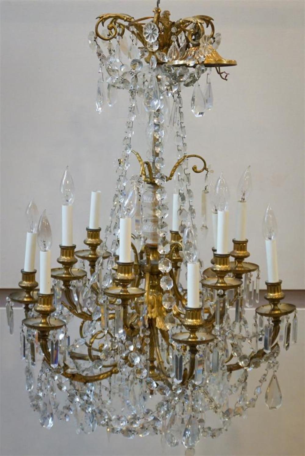 LOUIS XVI STYLE BRASS AND CRYSTAL 323f9e
