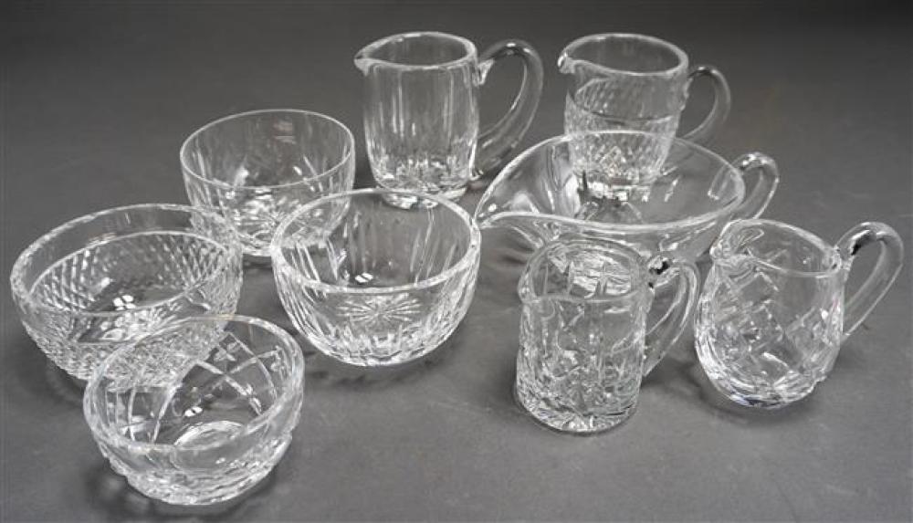 FOUR WATERFORD CRYSTAL SUGAR AND