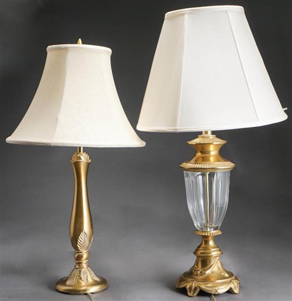 BRASS TABLE LAMP AND BRASS AND