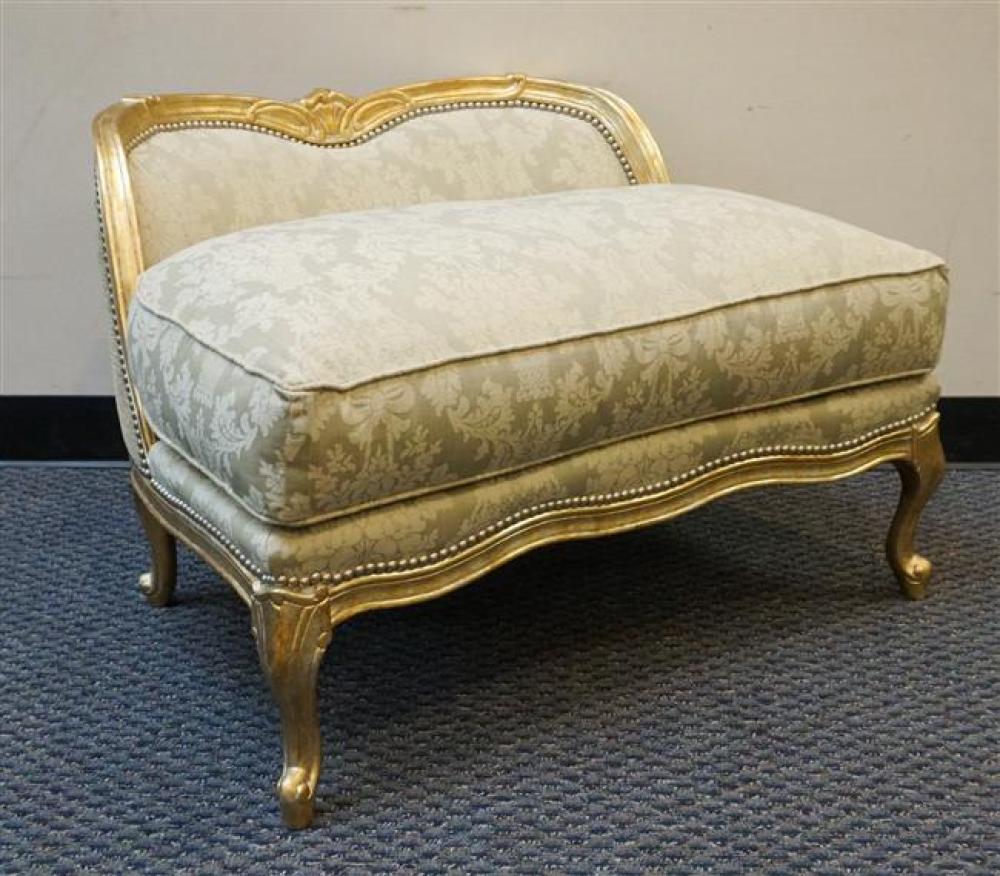 ROCOCO STYLE GOLD FRUITWOOD UPHOLSTERED