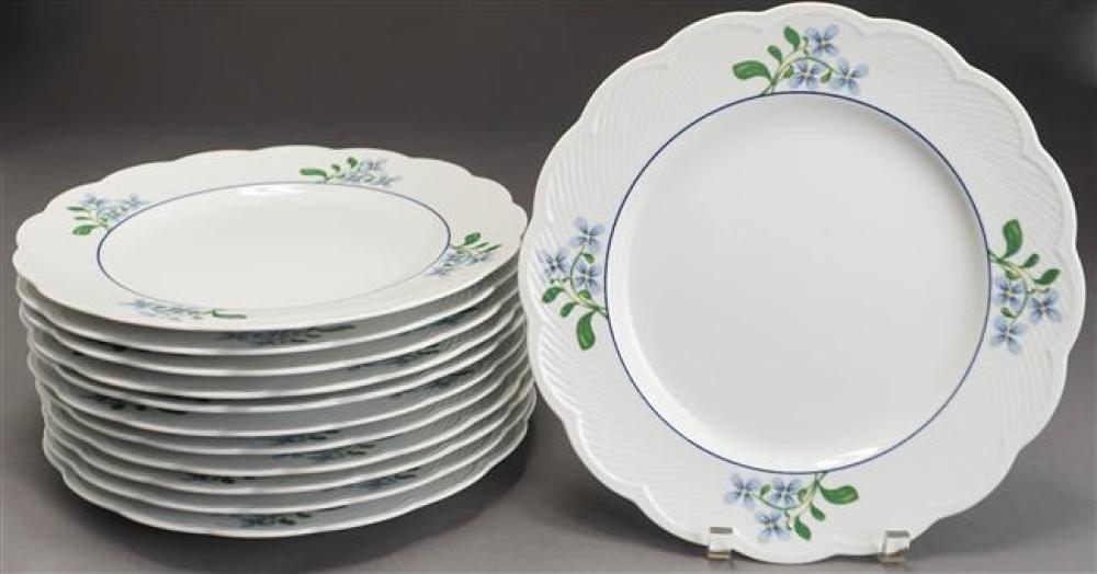 TWELVE DANSK BLOSSOM SERVICE PLATES  324016