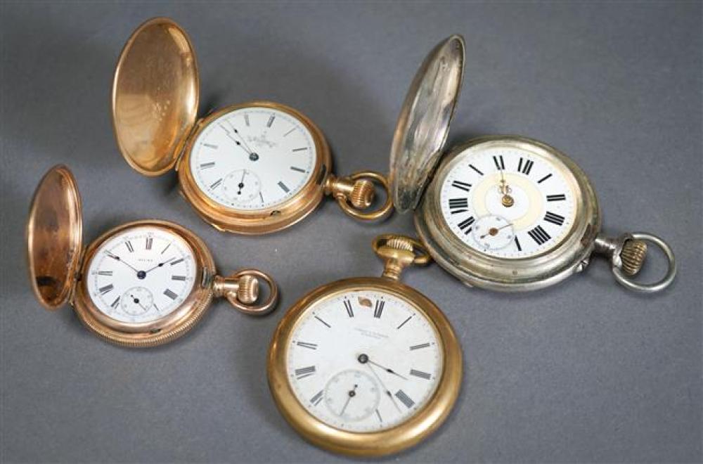 THREE GOLD FILLED POCKET WATCHES