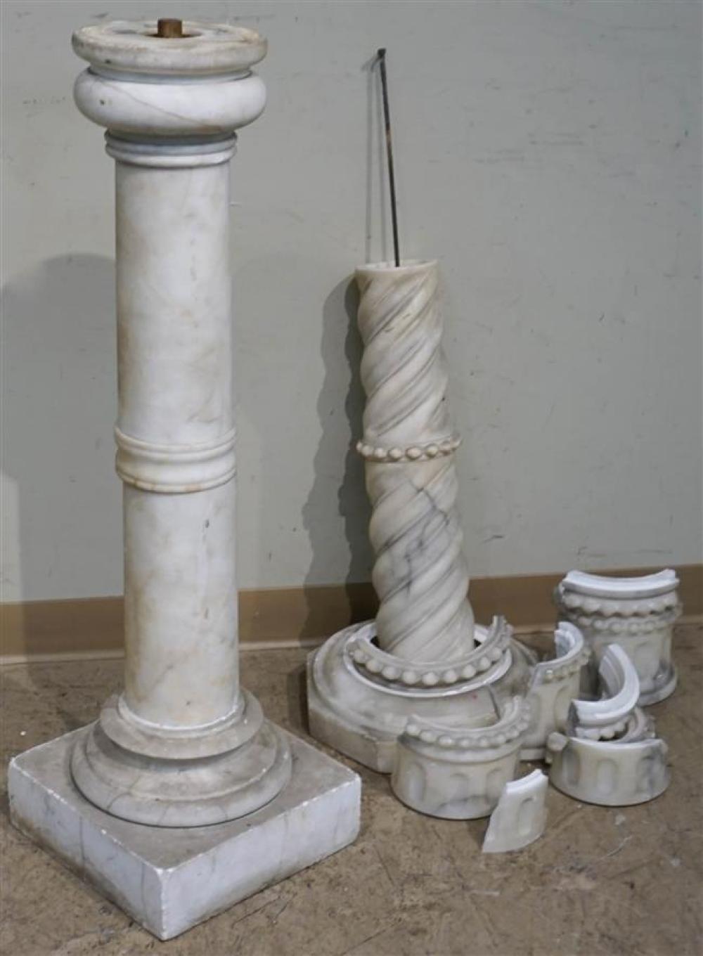 TWO NEOCLASSICAL STYLE MARBLE PEDESTALS 32408f