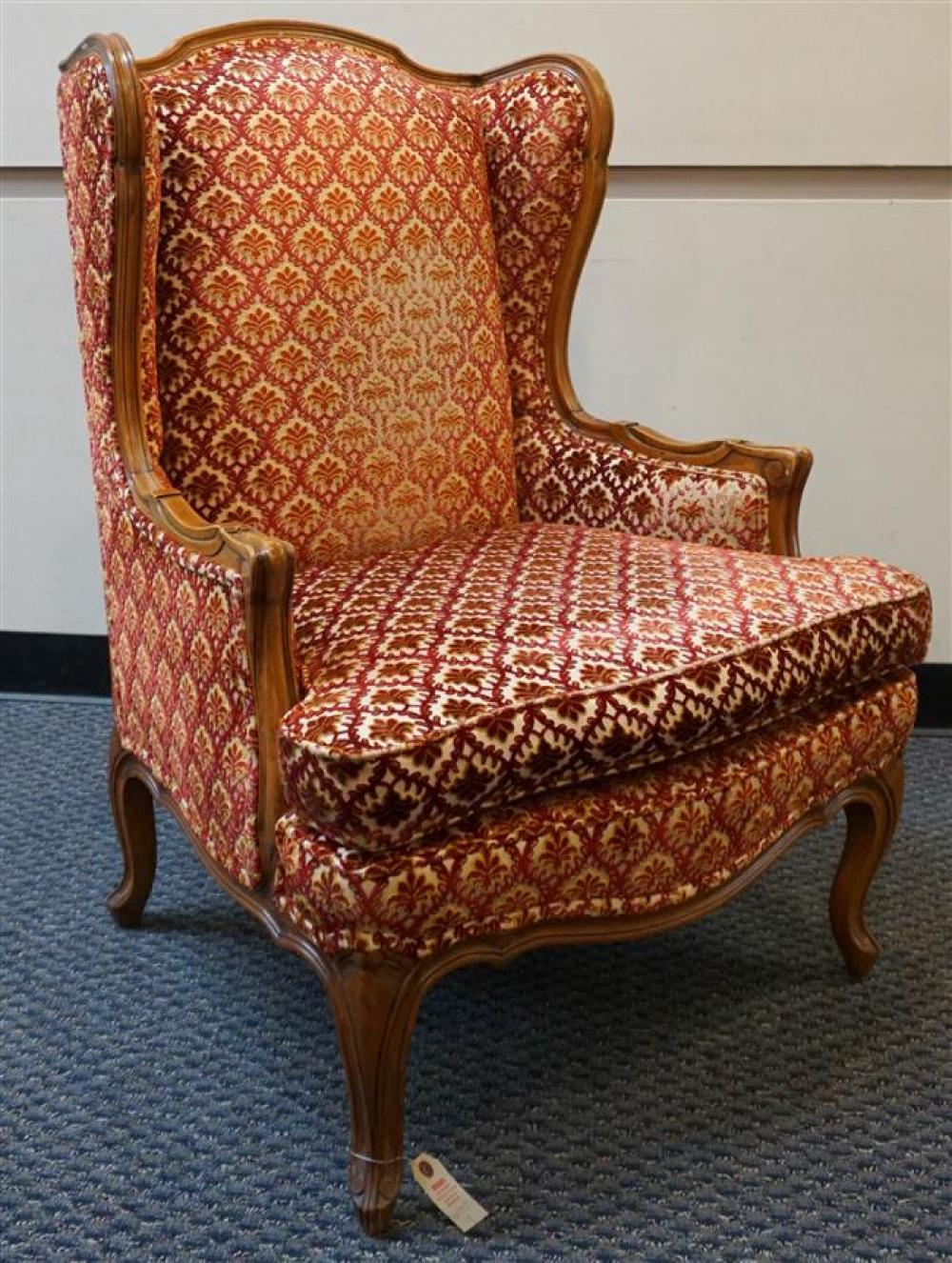 PROVINCIAL STYLE FRUITWOOD AND UPHOLSTERED