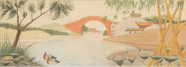 T. C. (20th century) Japanese landscape