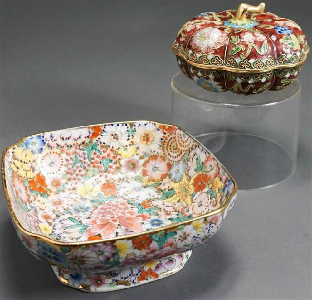 CHINESE PORCELAIN BOWL AND AN ENAMEL 324110