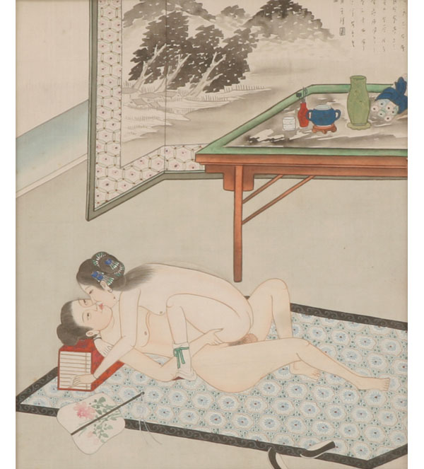 Japanese Shunga (erotic) watercolor