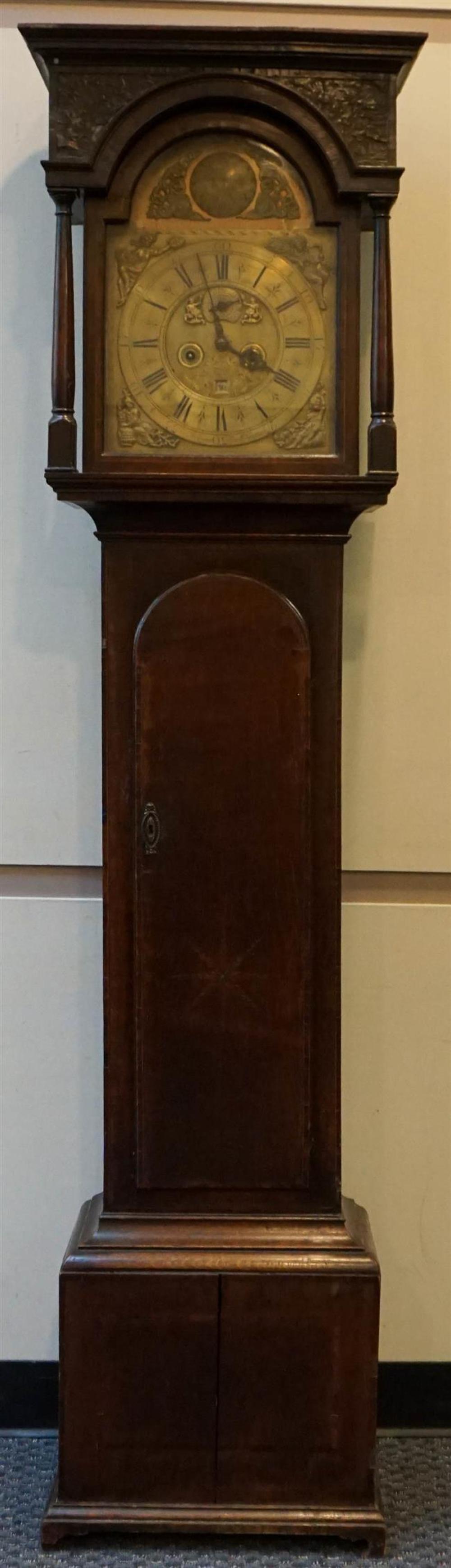 GEORGE II III OAK LONG CASE CLOCK  324144