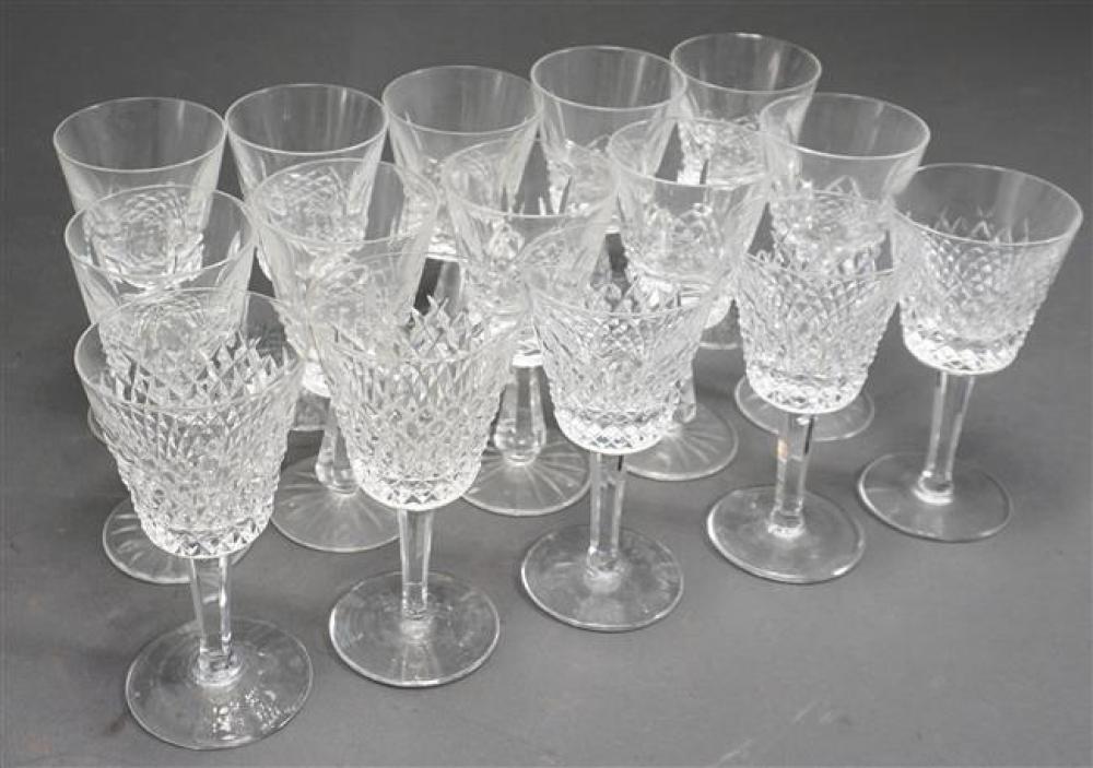 FIFTEEN WATERFORD CUT CRYSTAL STEM