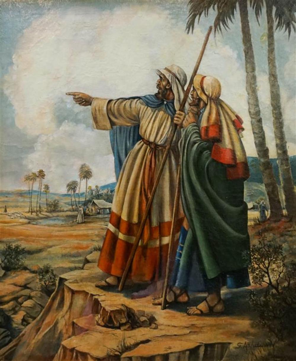 G. ASHDOWN, TWO TRAVELERS, OIL