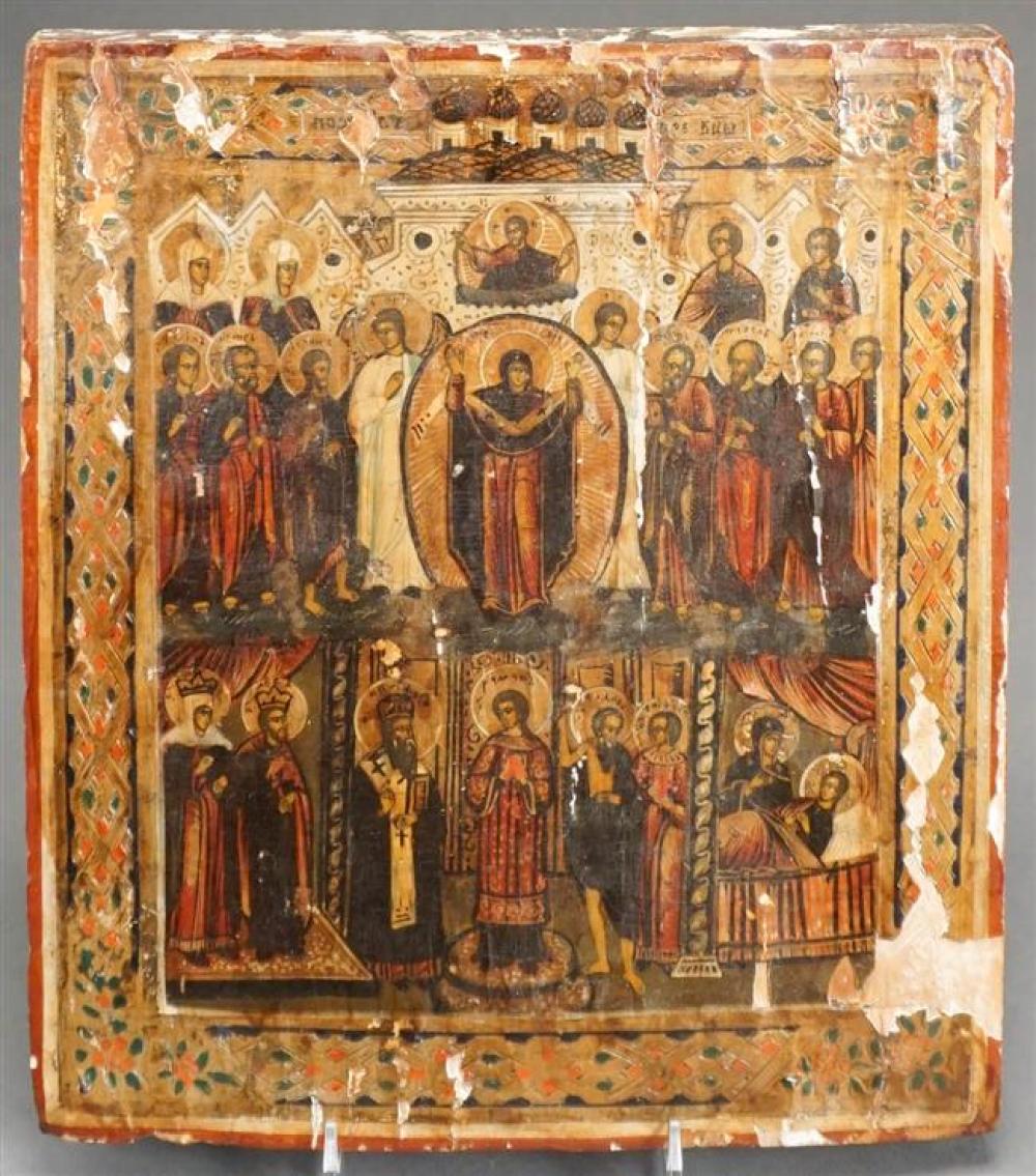 RUSSIAN ICON OF SAINTS 12 X 10 1 2 3241aa