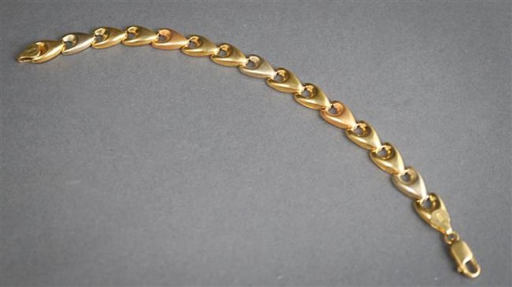 18-KARAT TRI-COLOR GOLD BRACELET,