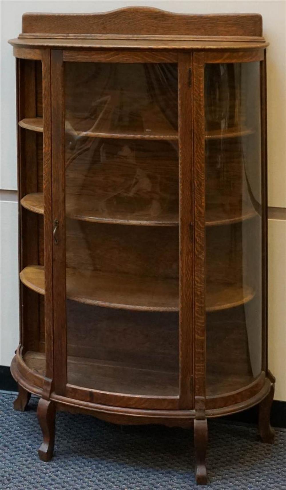 VICTORIAN STYLE WALNUT CURIO (ONE