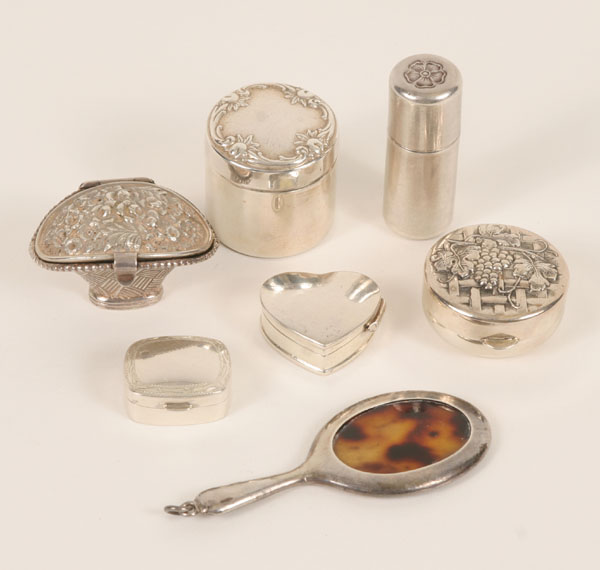 Sterling silver pill boxes and 506a5