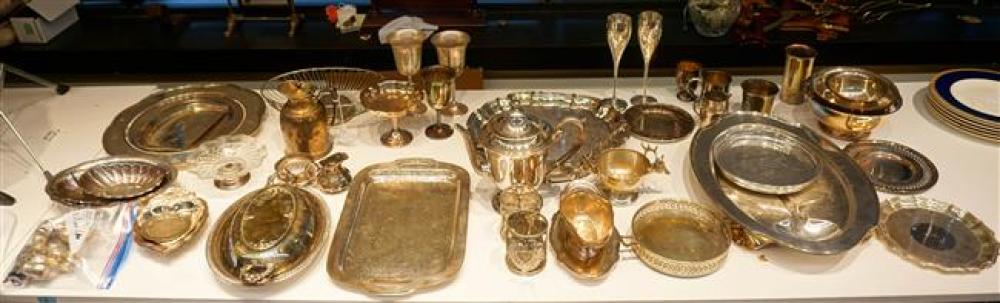 MOSTLY AMERICAN SILVER PLATE TRAYS,