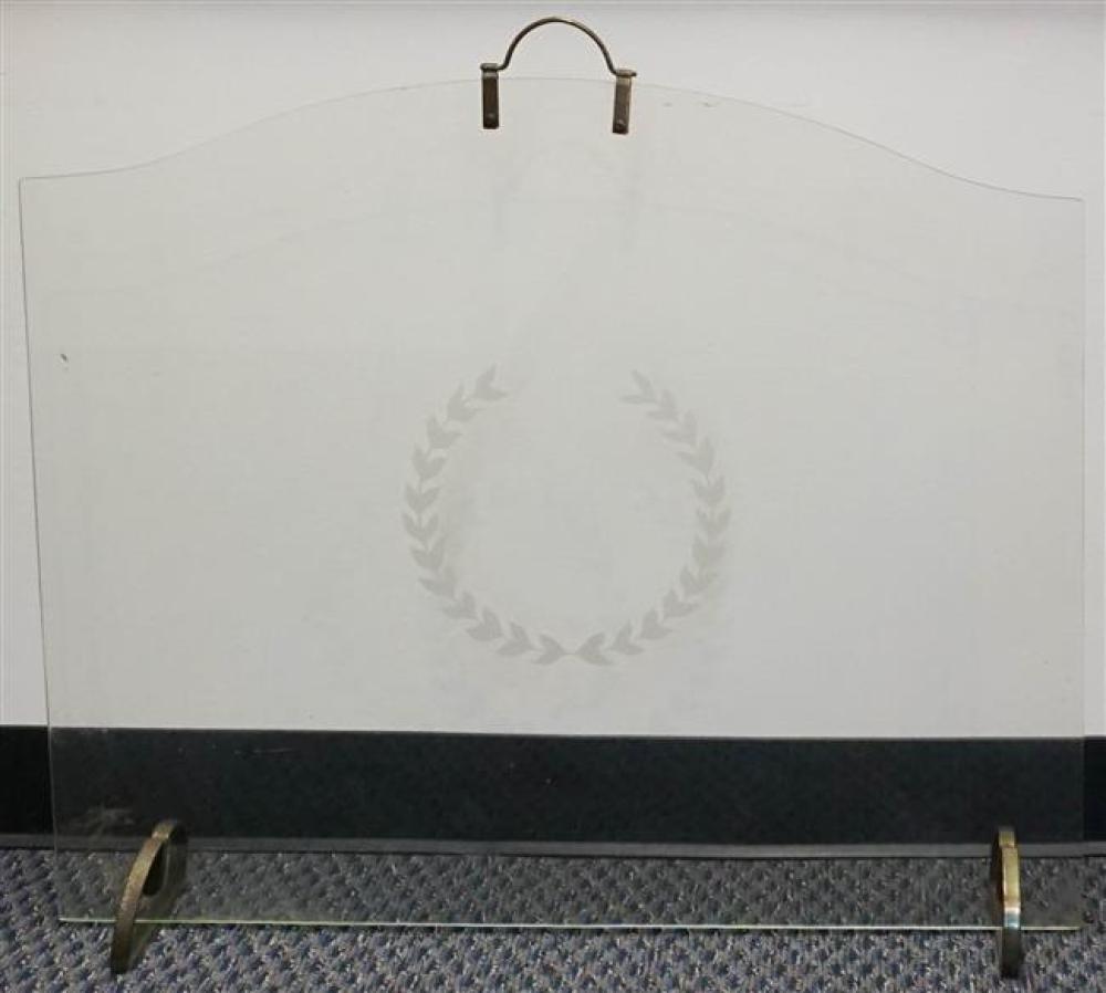 METAL AND GLASS FIRE SCREEN H  324296