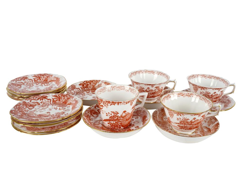 GROUP OF ROYAL CROWN DERBY "RED