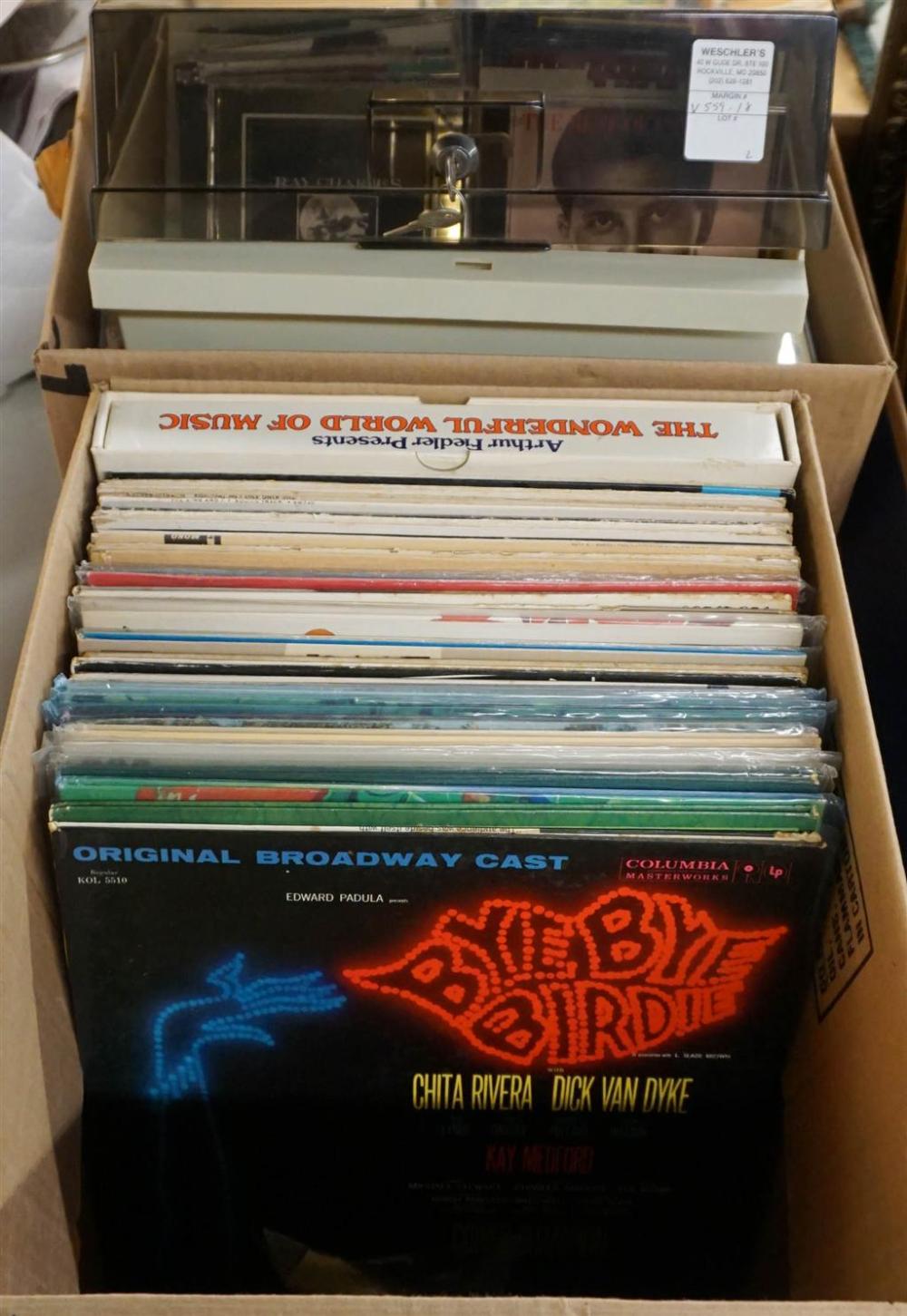 BOX OF LONG PLAYING RECORDS AND 326a6c