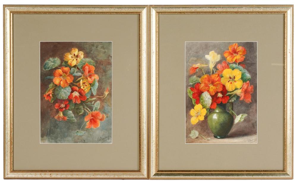 20TH CENTURY TWO FLORAL COMPOSITIONSeach 326abc