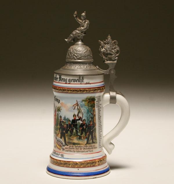 Beer stein; German military issue,