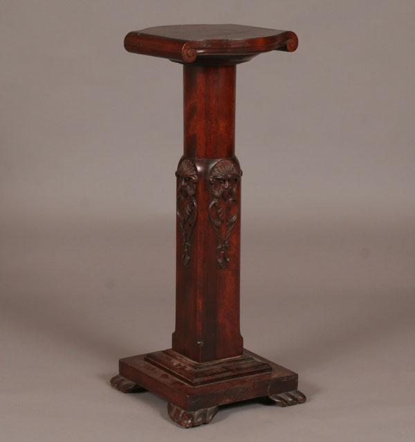 Late Victorian mahogany pedestal stand  50ac9