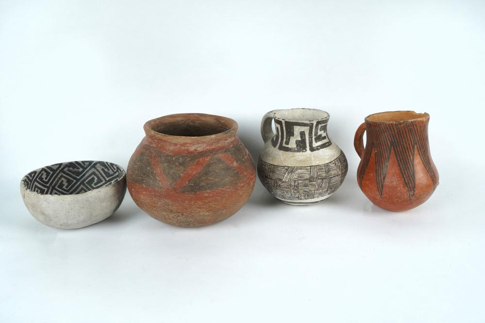 FOUR CENTRAL-AMERICAN PAINTED POTTERY
