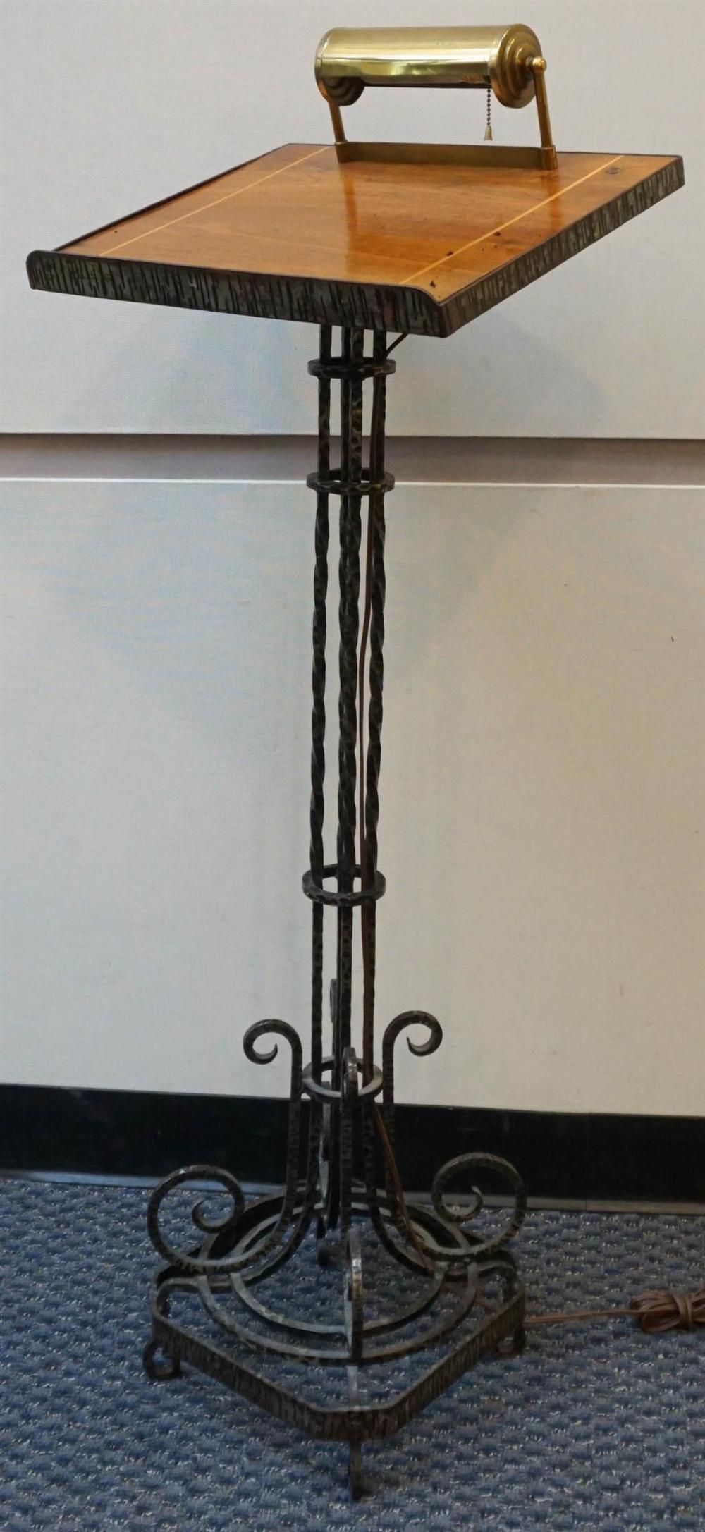 ART DECO STYLE WROUGHT IRON LECTERN,