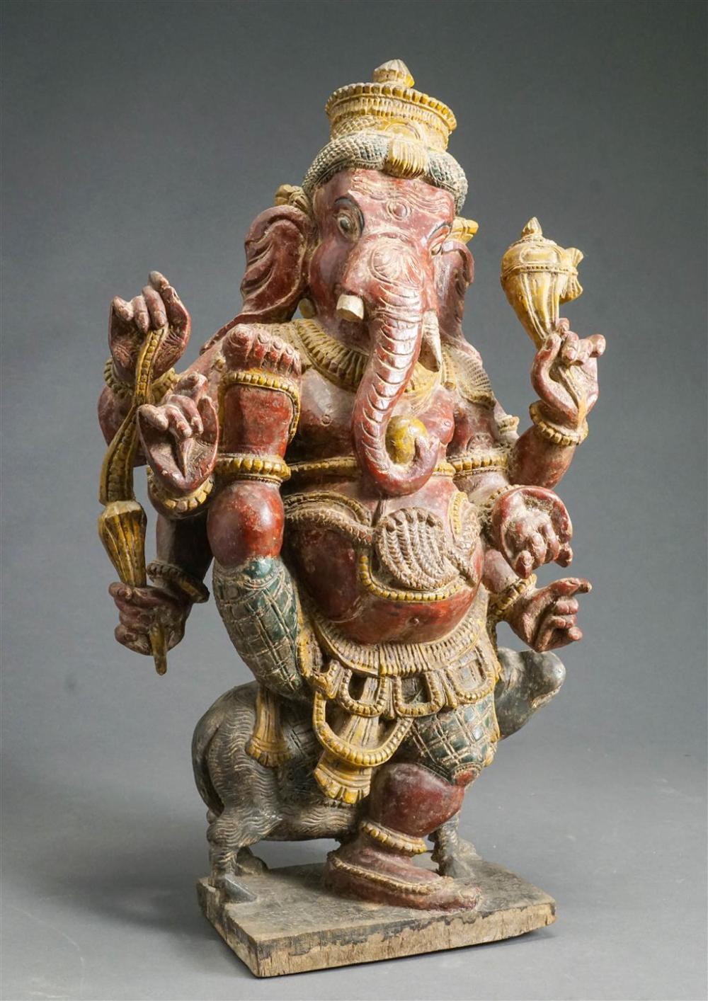 INDIAN CARVED AND PAINTED WOOD 326c5a