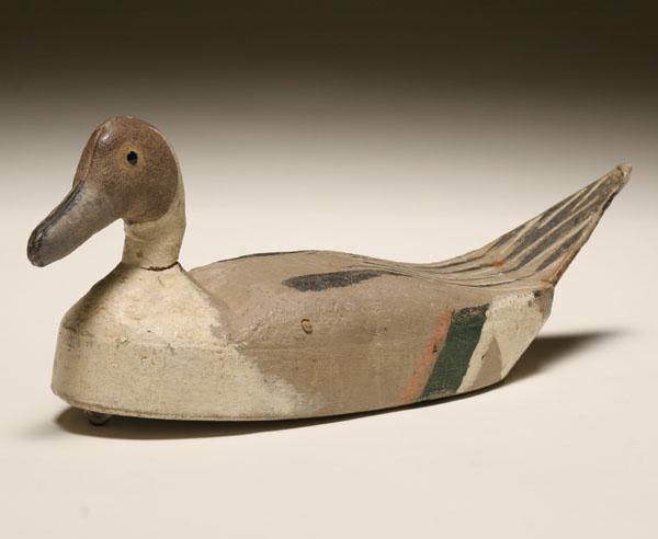 Duck decoy; California pintail, hand