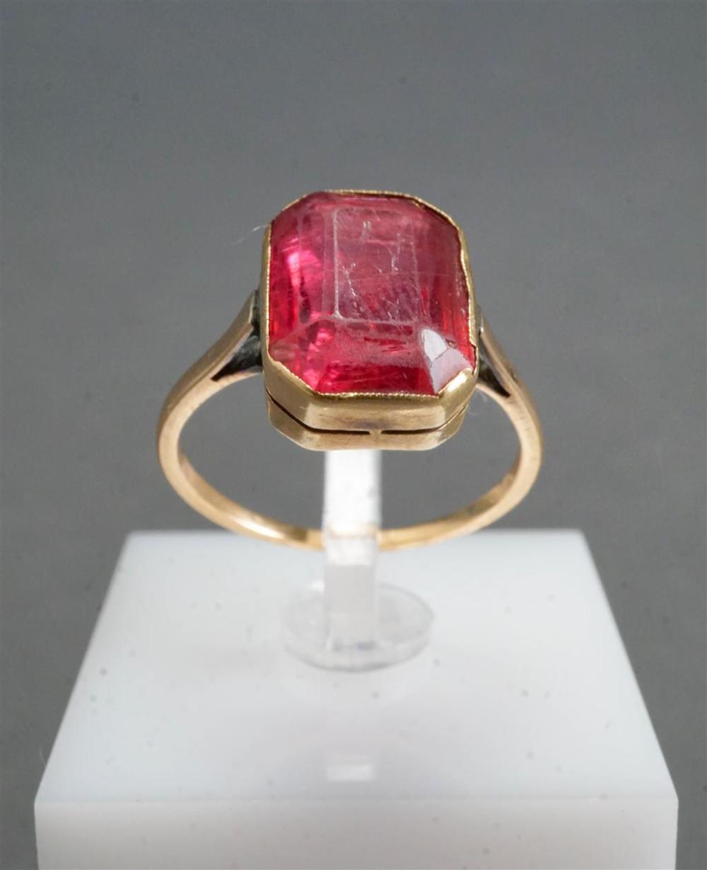 14-KARAT YELLOW-GOLD AND RUBELLITE