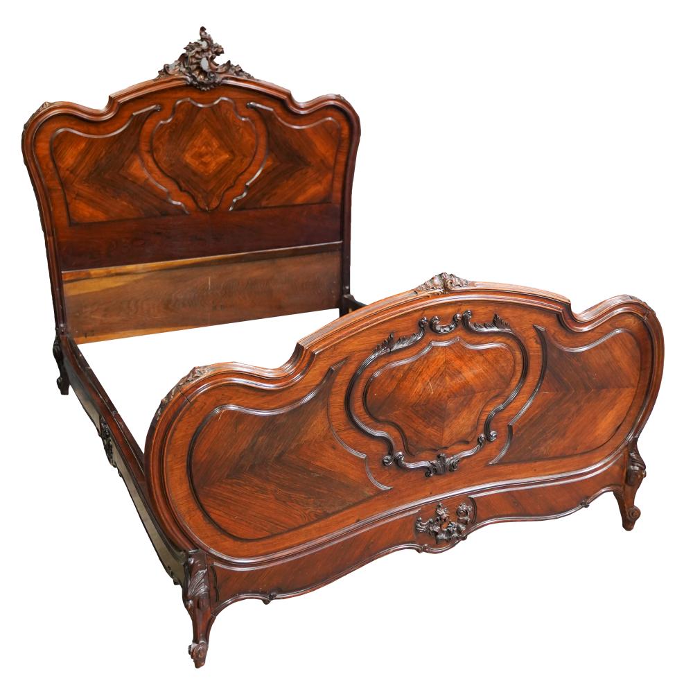 ROCOCO REVIVAL CARVED WALNUT BEDCondition  326d17