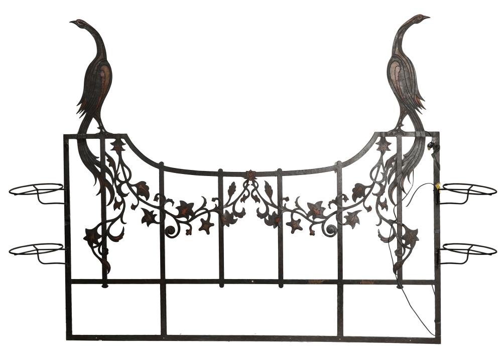 PAINTED IRON HEADBOARDmounted with 326d63
