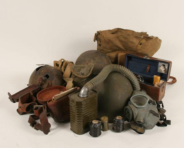 WWII military items; two American