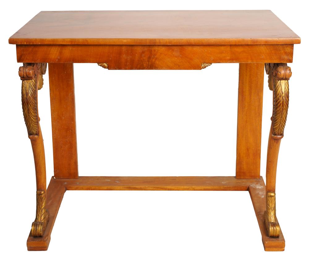 EMPIRE-STYLE MAHOGANY CONSOLE TABLEpartially