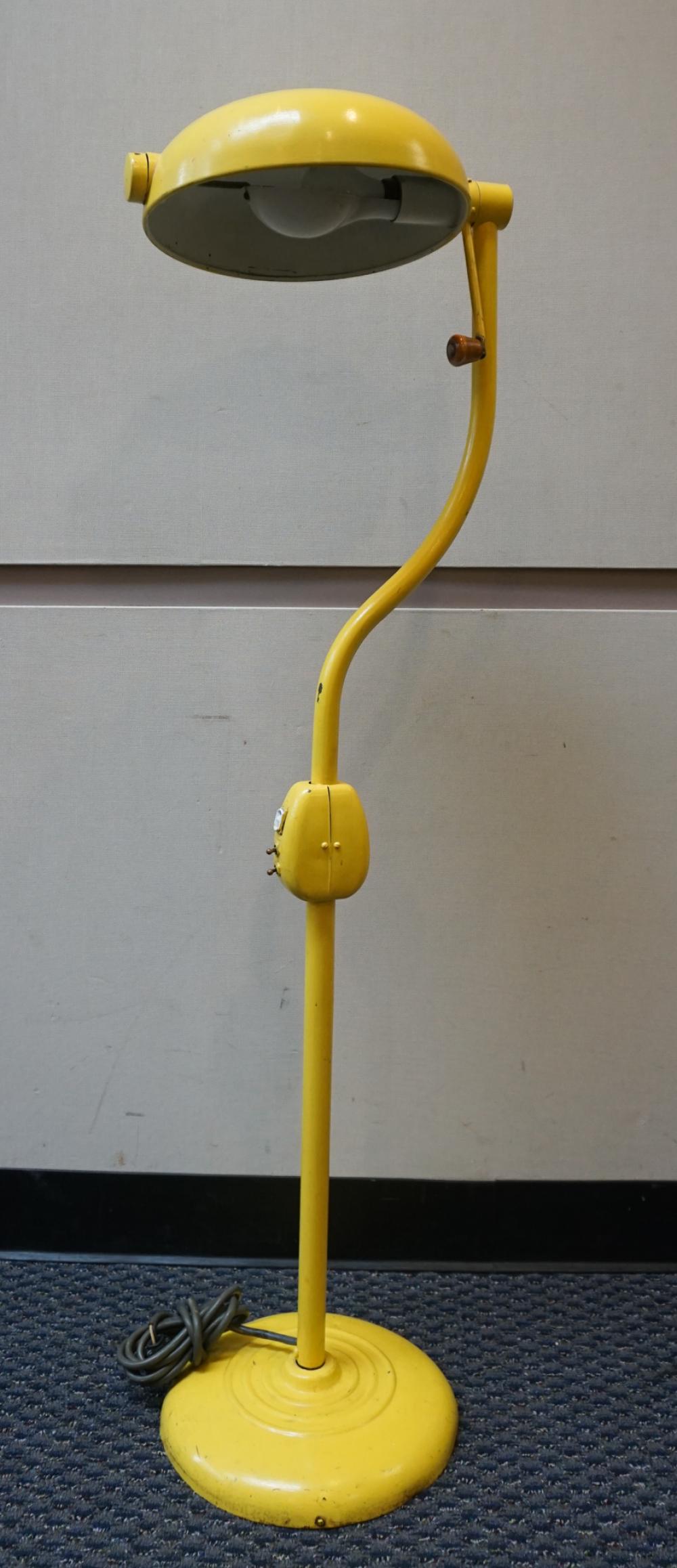 MID-CENTURY MODERN YELLOW ENAMEL